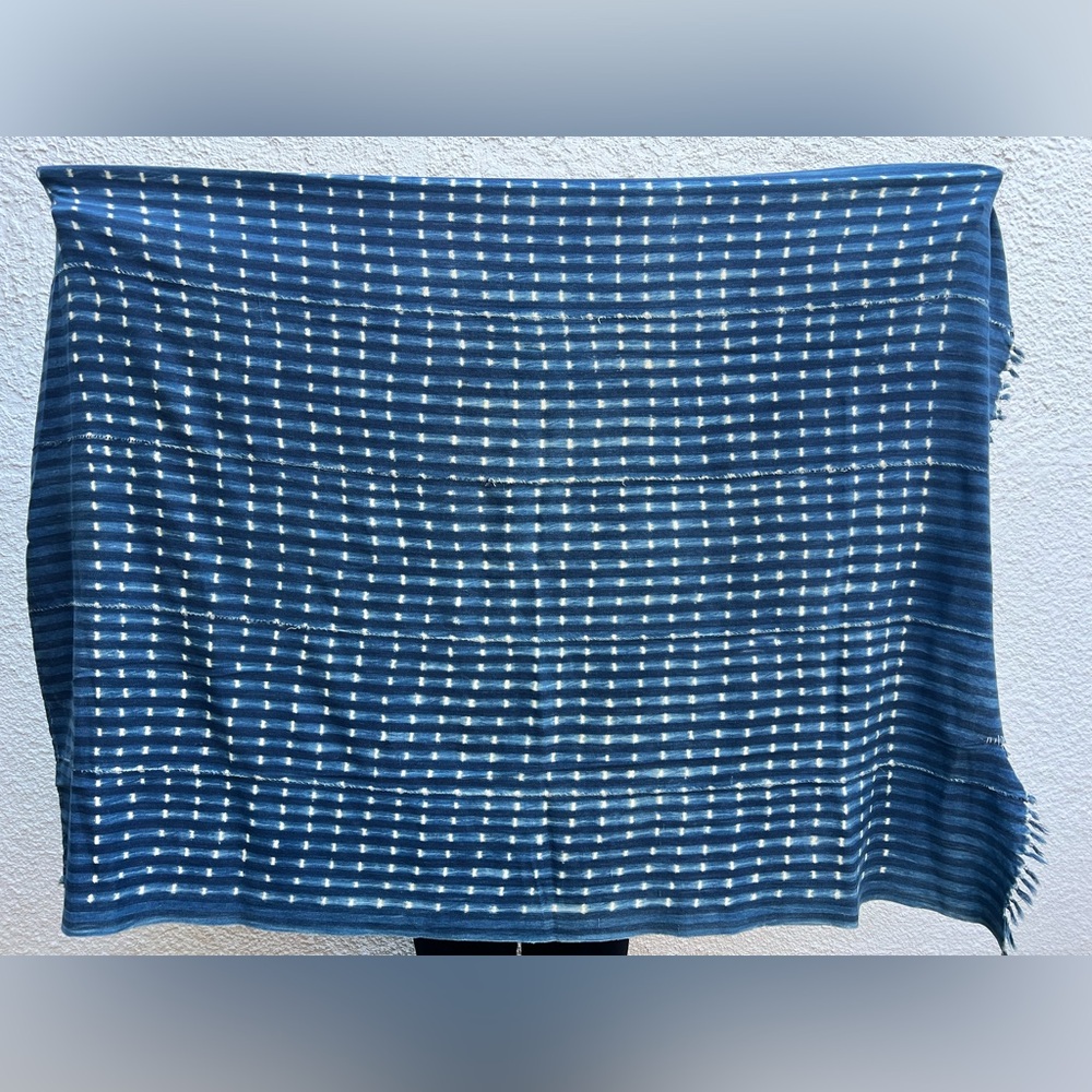 Vintage Indigo Scarf from Burkina Faso